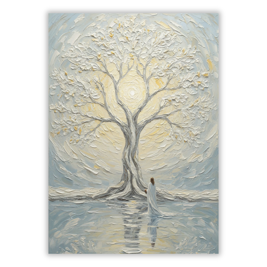Jesus At The Tree Of Life Wall Art Canvas Print