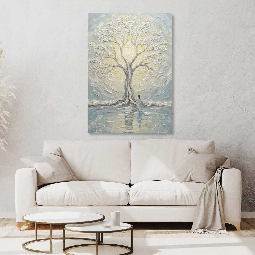 Jesus At The Tree Of Life Wall Art Canvas Print