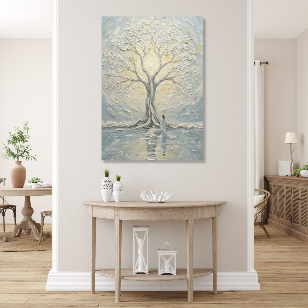 Jesus At The Tree Of Life Wall Art Canvas Print