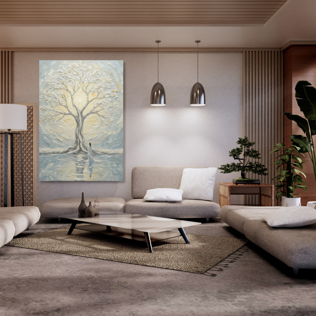 Jesus At The Tree Of Life Wall Art Canvas Print
