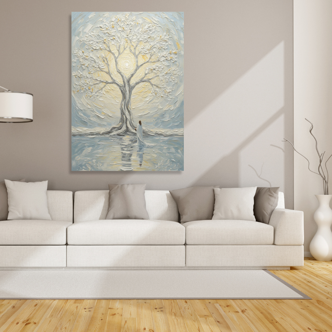 Jesus At The Tree Of Life Wall Art Canvas Print