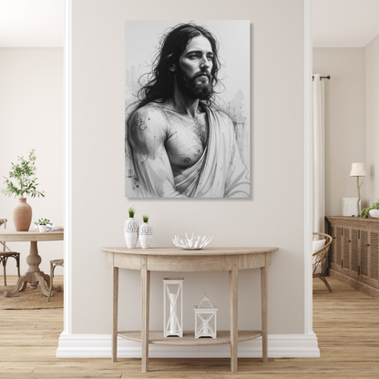 Jesus In Solitude Wall Art Canvas Print