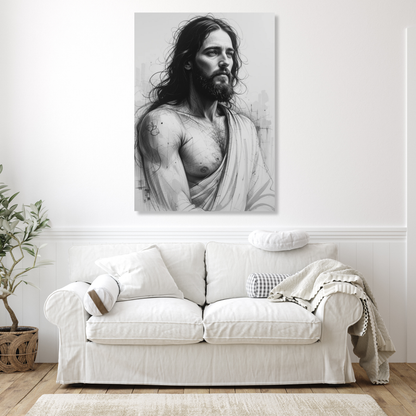 Jesus In Solitude Wall Art Canvas Print