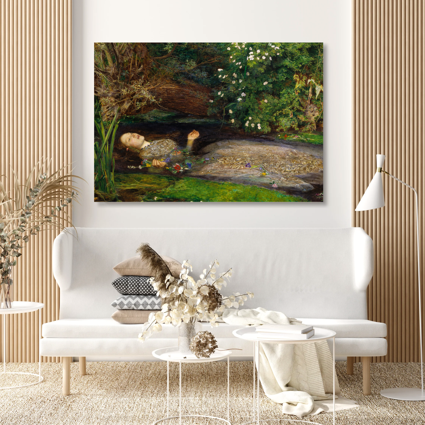 John Everett Millais - Ophelia Wall Art Canvas Print