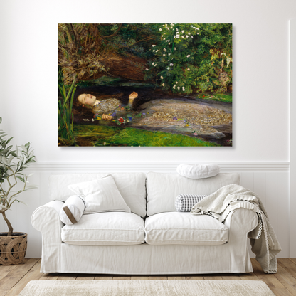 John Everett Millais - Ophelia Wall Art Canvas Print
