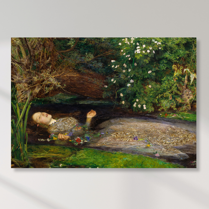 John Everett Millais - Ophelia Wall Art Canvas Print