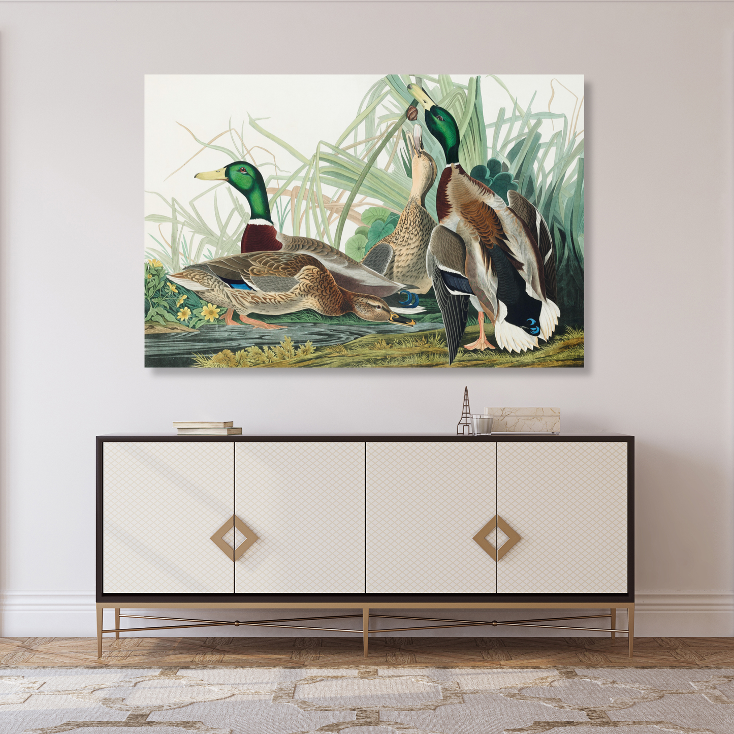 John James Audubon - Mallard Duck Wall Art Canvas Print