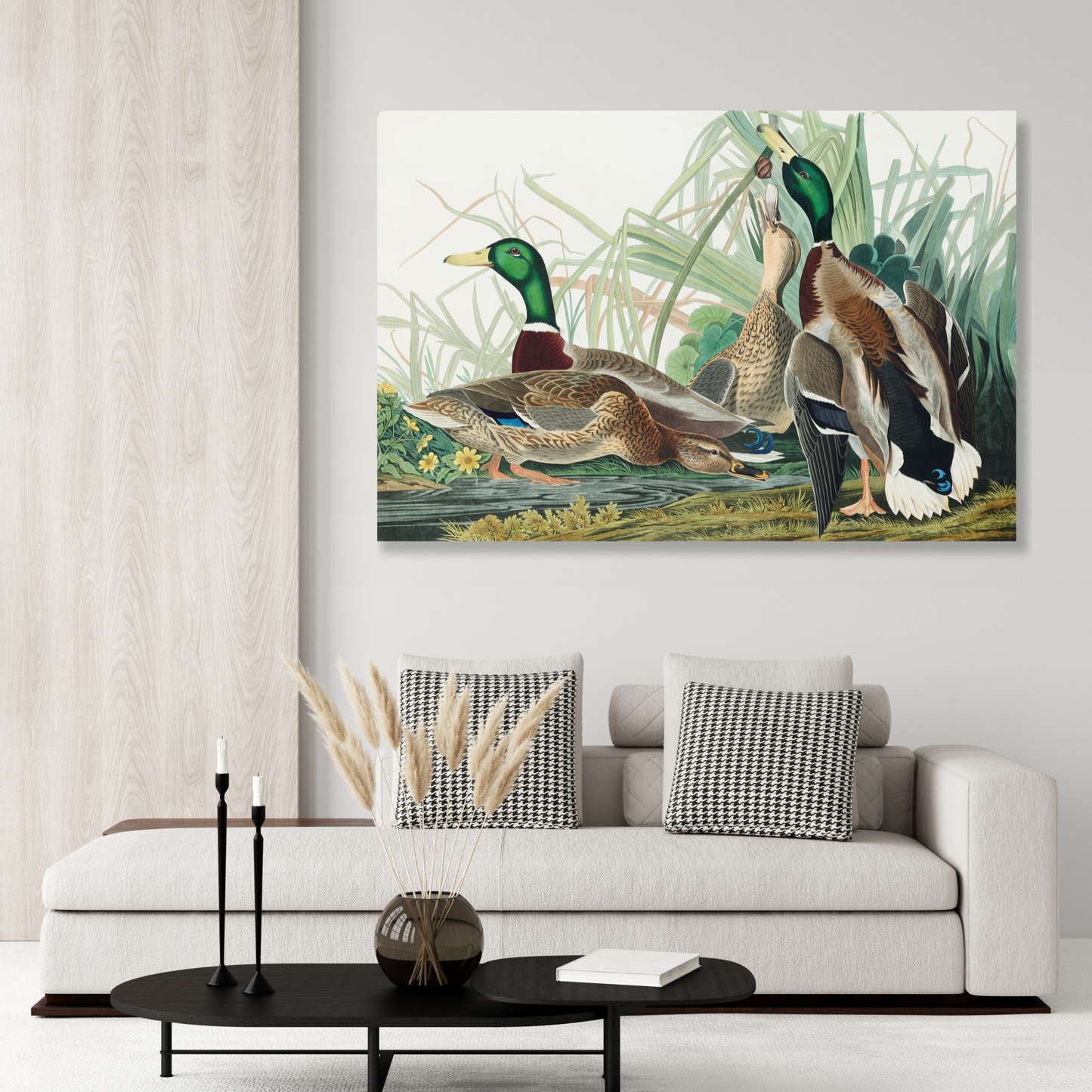 John James Audubon - Mallard Duck Wall Art Canvas Print