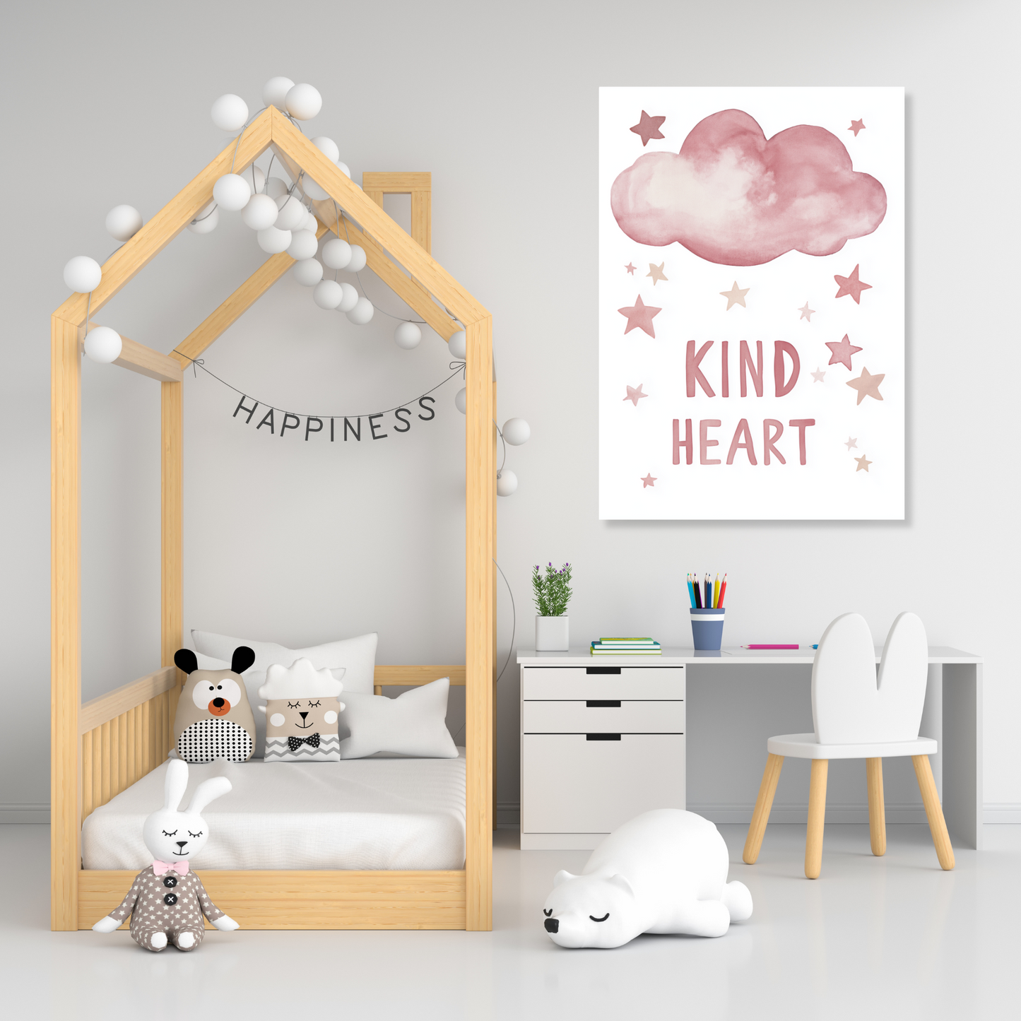 Kind Heart Canvas Wall Art Print