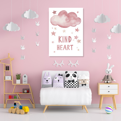 Kind Heart Canvas Wall Art Print