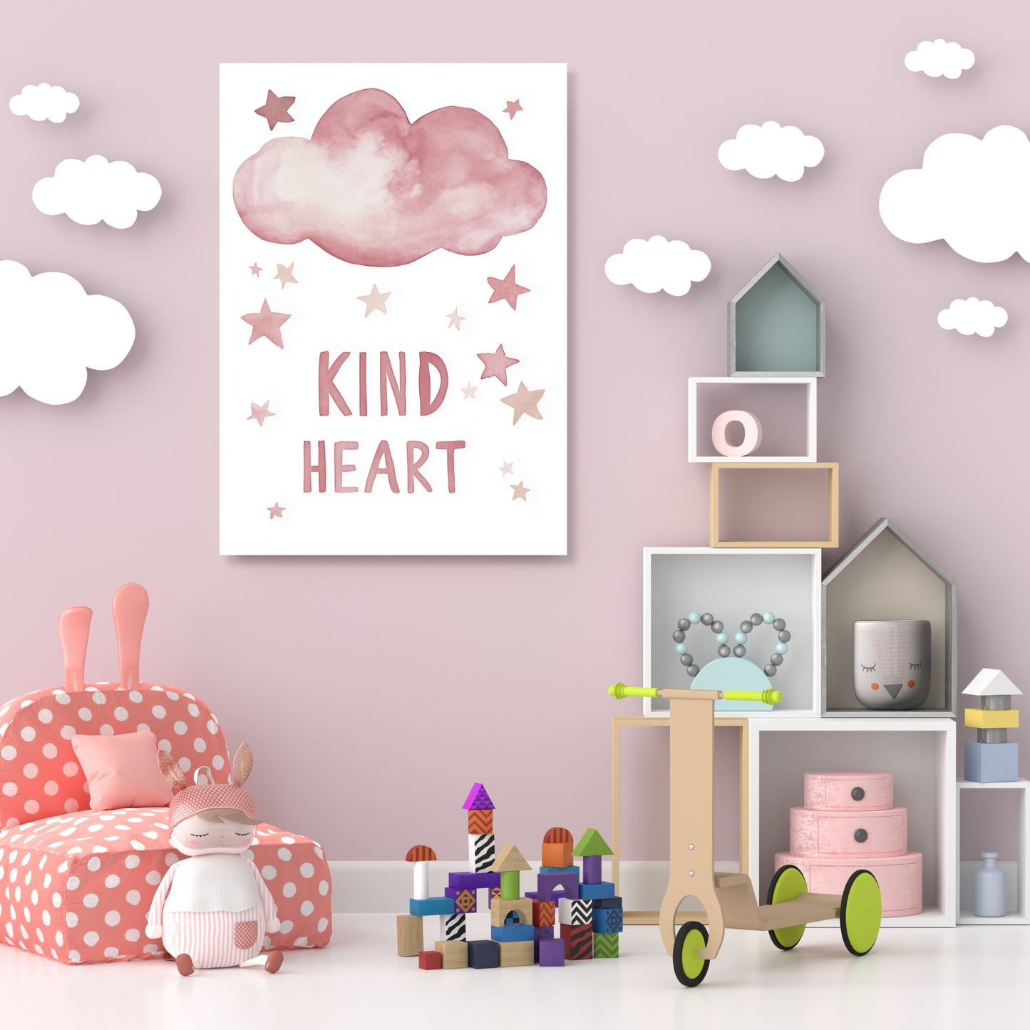 Kind Heart Canvas Wall Art Print