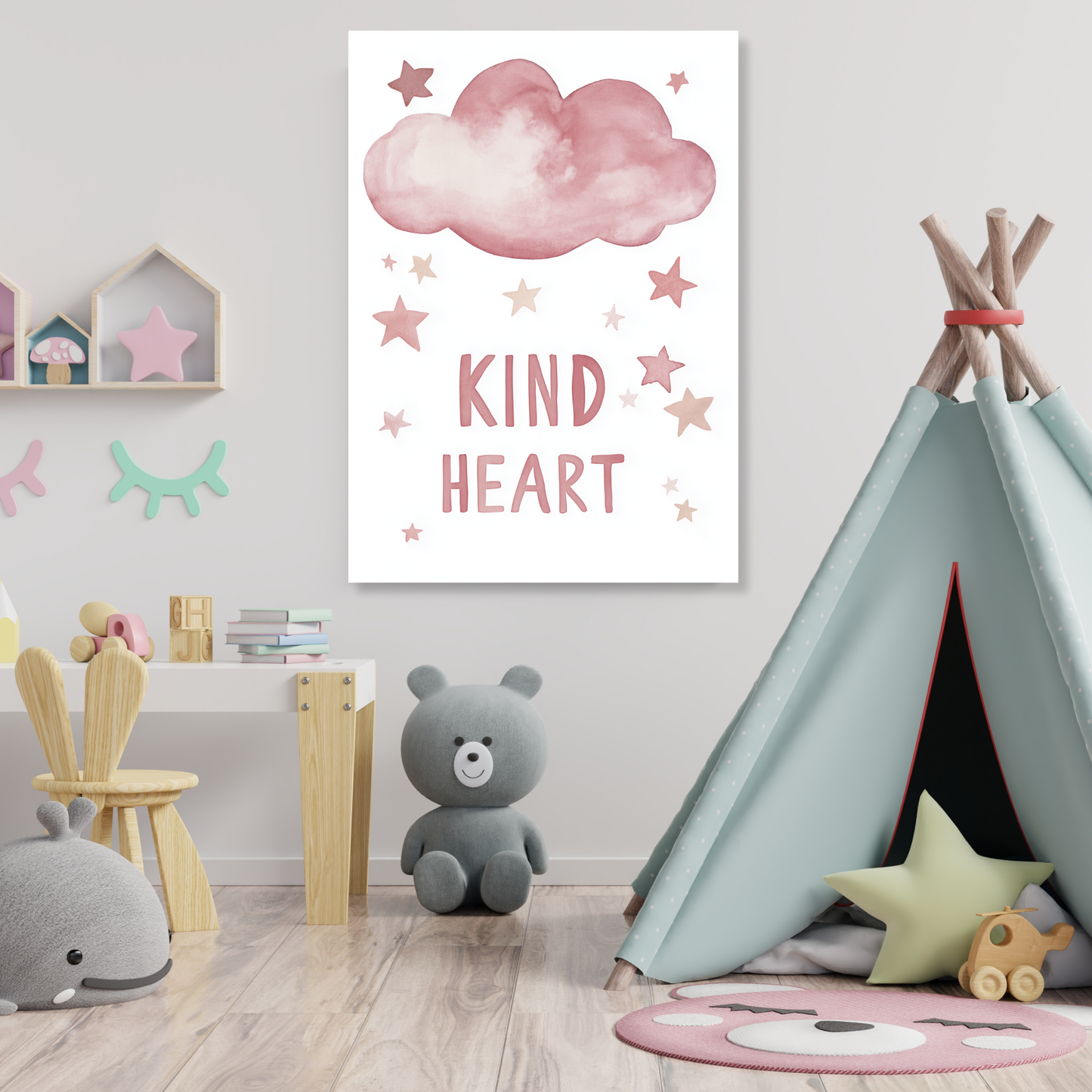Kind Heart Canvas Wall Art Print