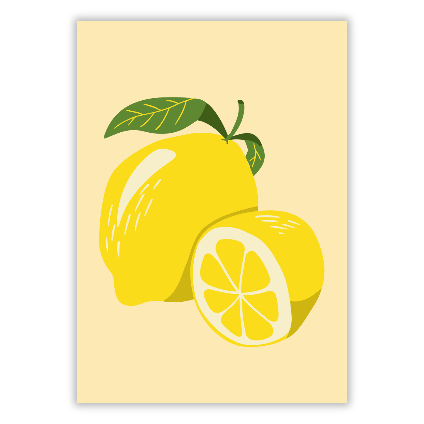 Lemon Citrus Wall Art Canvas Print