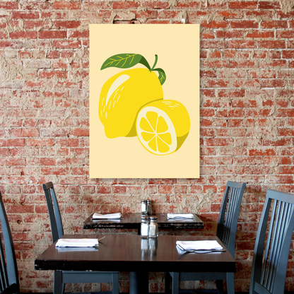 Lemon Citrus Wall Art Canvas Print
