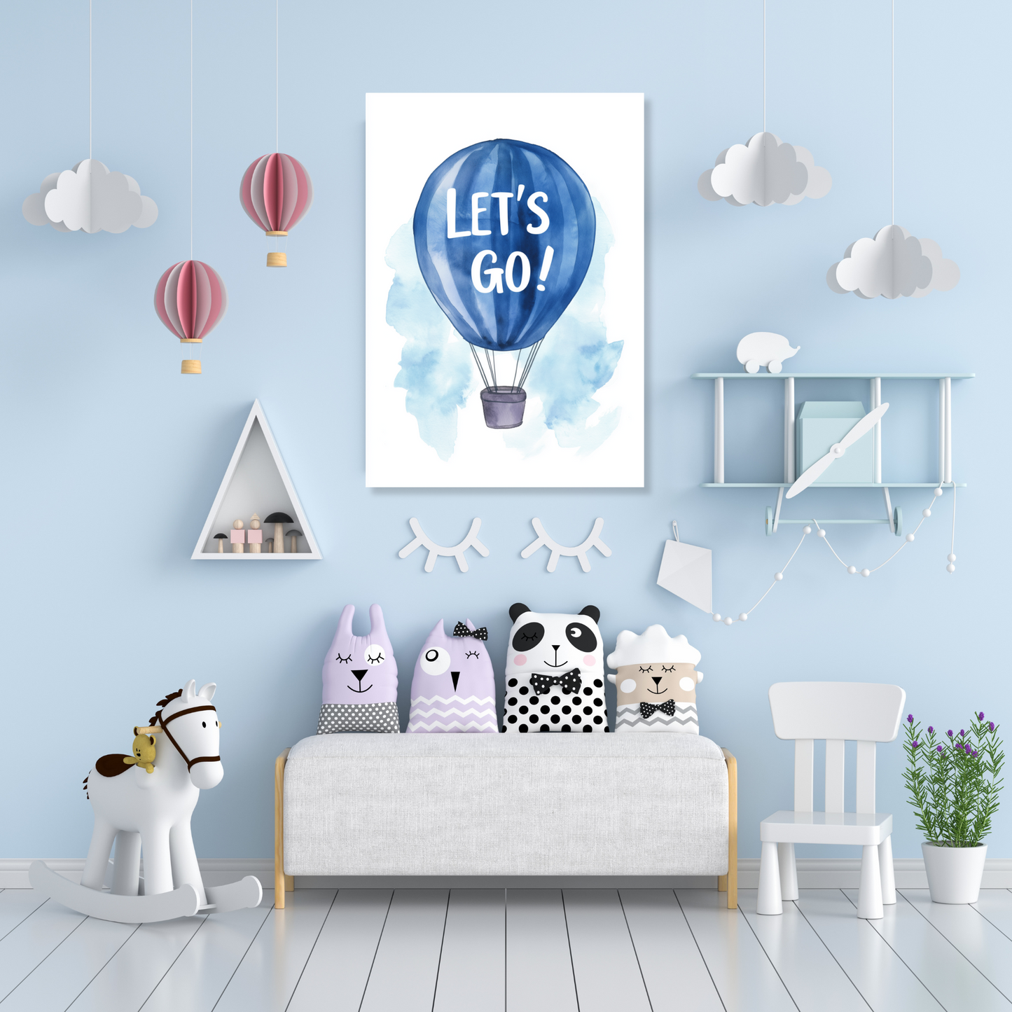 Let's Go Canvas Wall Art Print