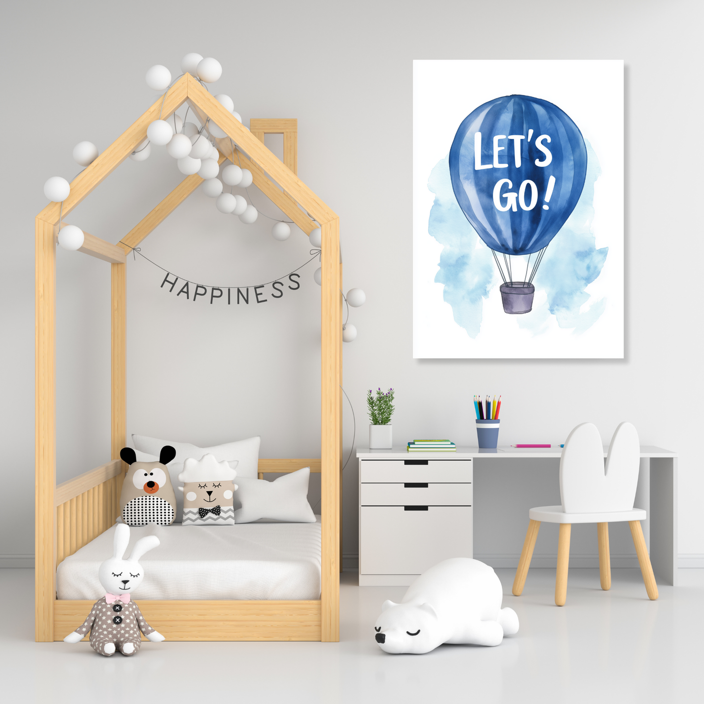 Let's Go Canvas Wall Art Print