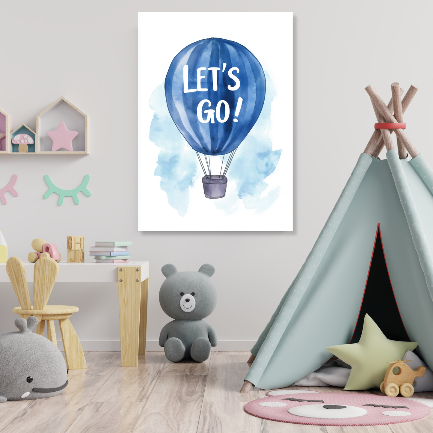 Let's Go Canvas Wall Art Print