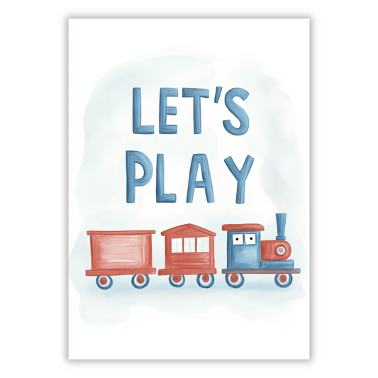 Let's Play Canvas Wall Art Print