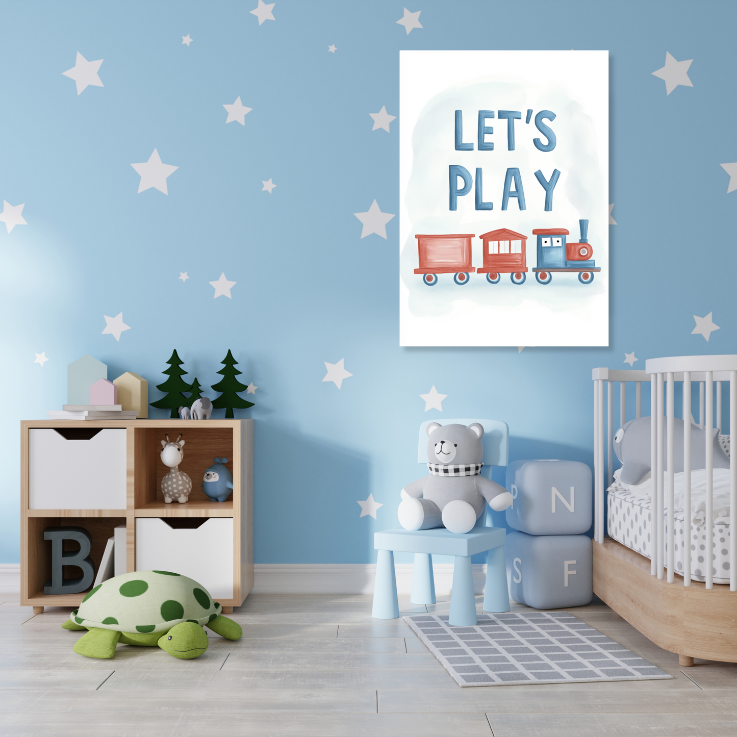 Let's Play Canvas Wall Art Print
