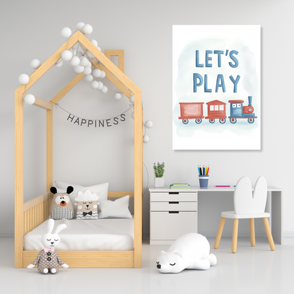Let's Play Canvas Wall Art Print