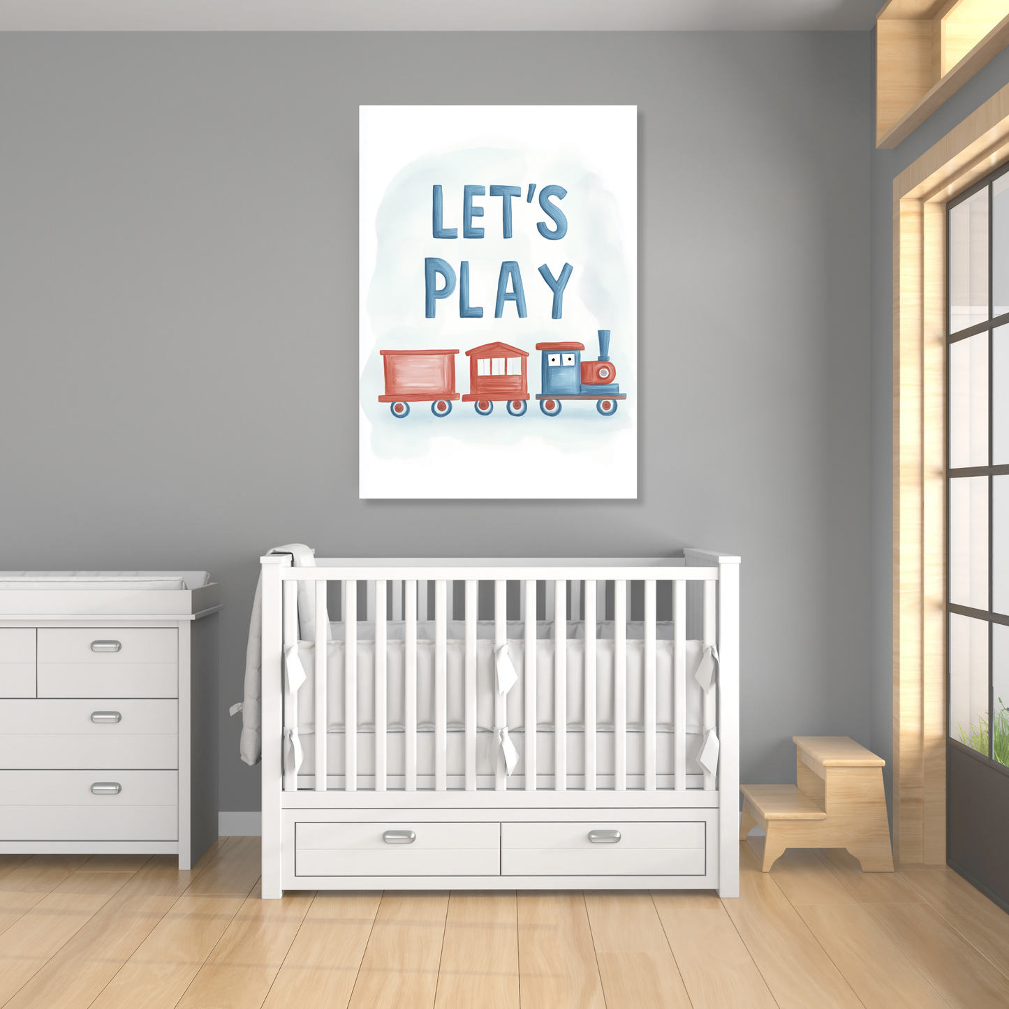 Let's Play Canvas Wall Art Print