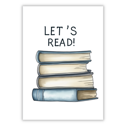 Let's Read Canvas Wall Art Print
