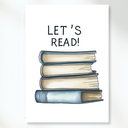 Let's Read Canvas Wall Art Print