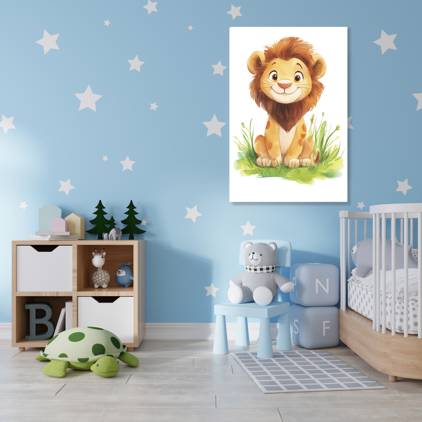 Lincoln Lion Canvas Wall Art Print