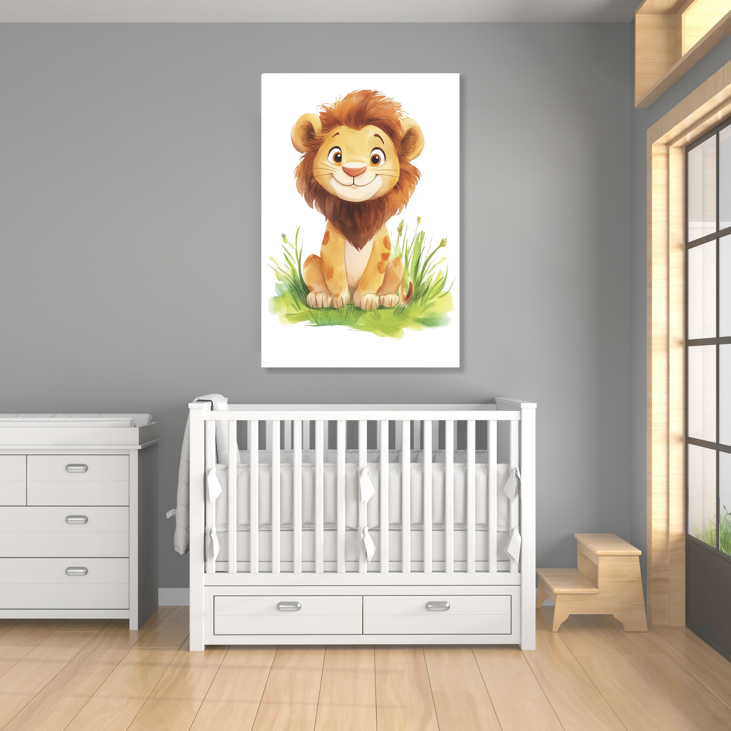 Lincoln Lion Canvas Wall Art Print