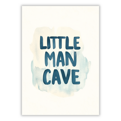 Little Man Cave Canvas Wall Art Print