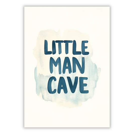 Little Man Cave Canvas Wall Art Print