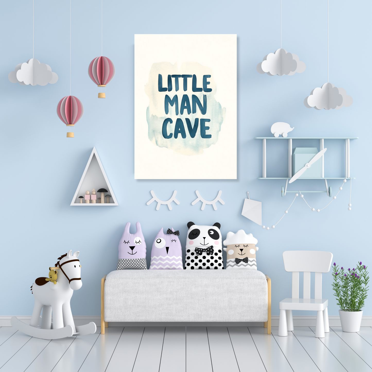 Little Man Cave Canvas Wall Art Print