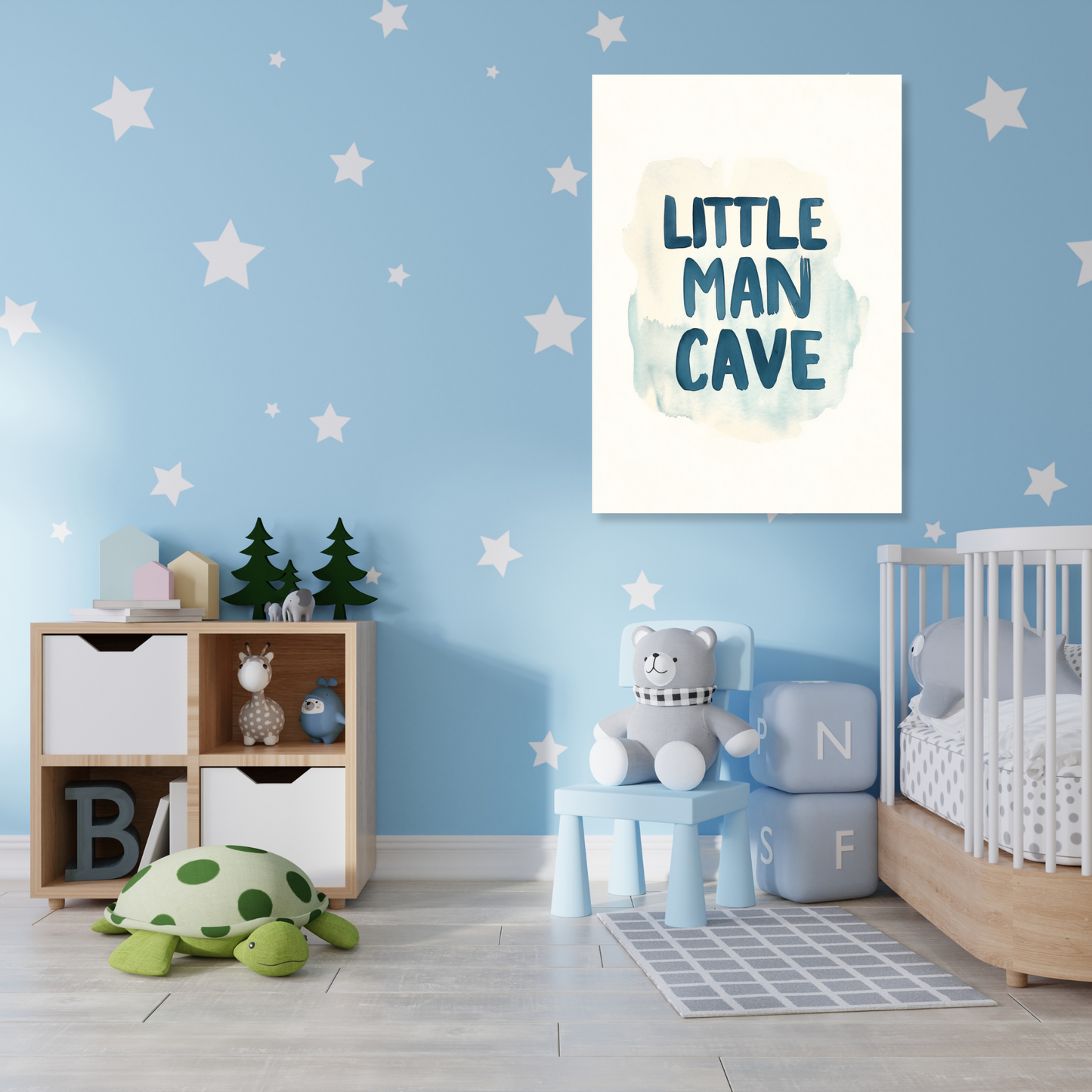 Little Man Cave Canvas Wall Art Print