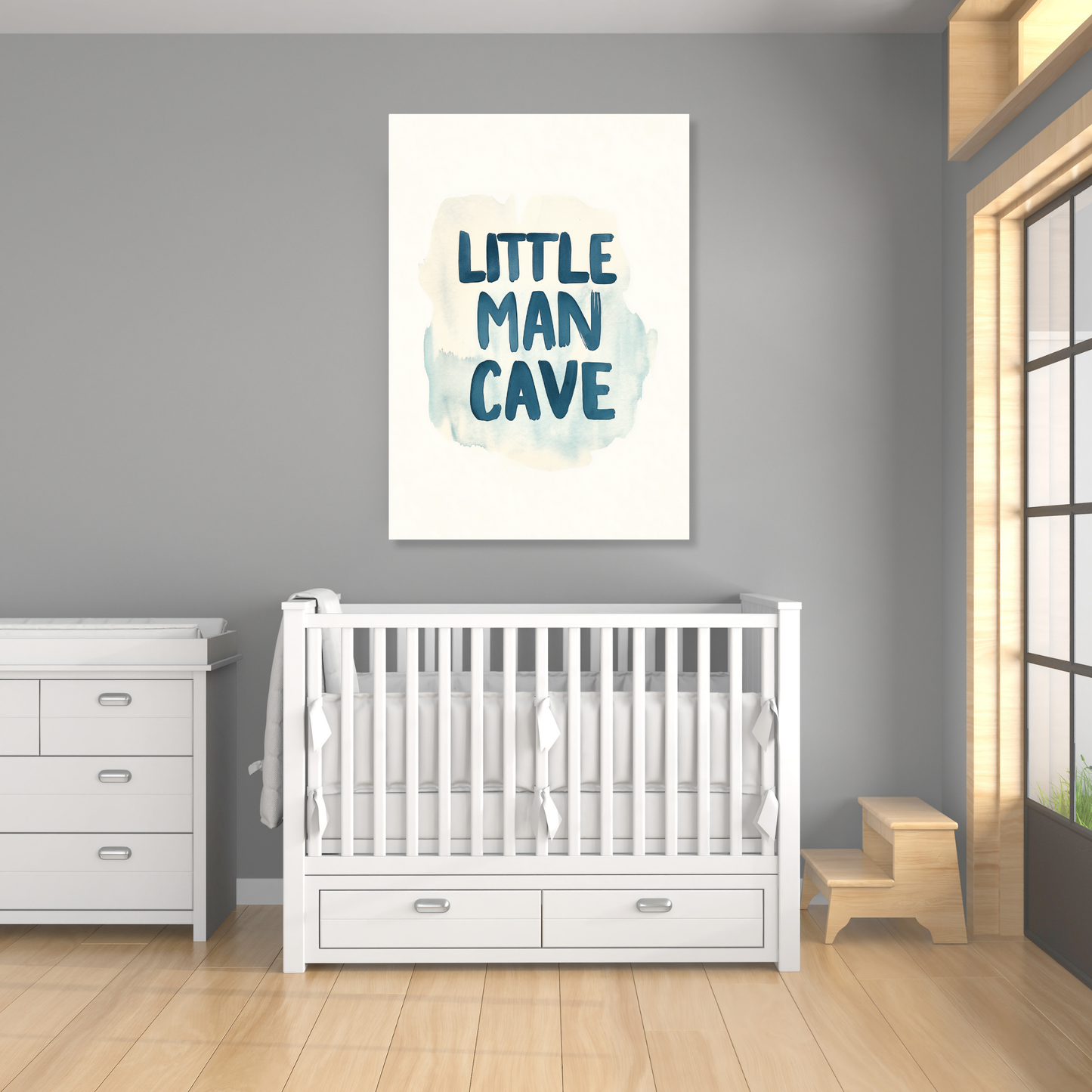 Little Man Cave Canvas Wall Art Print