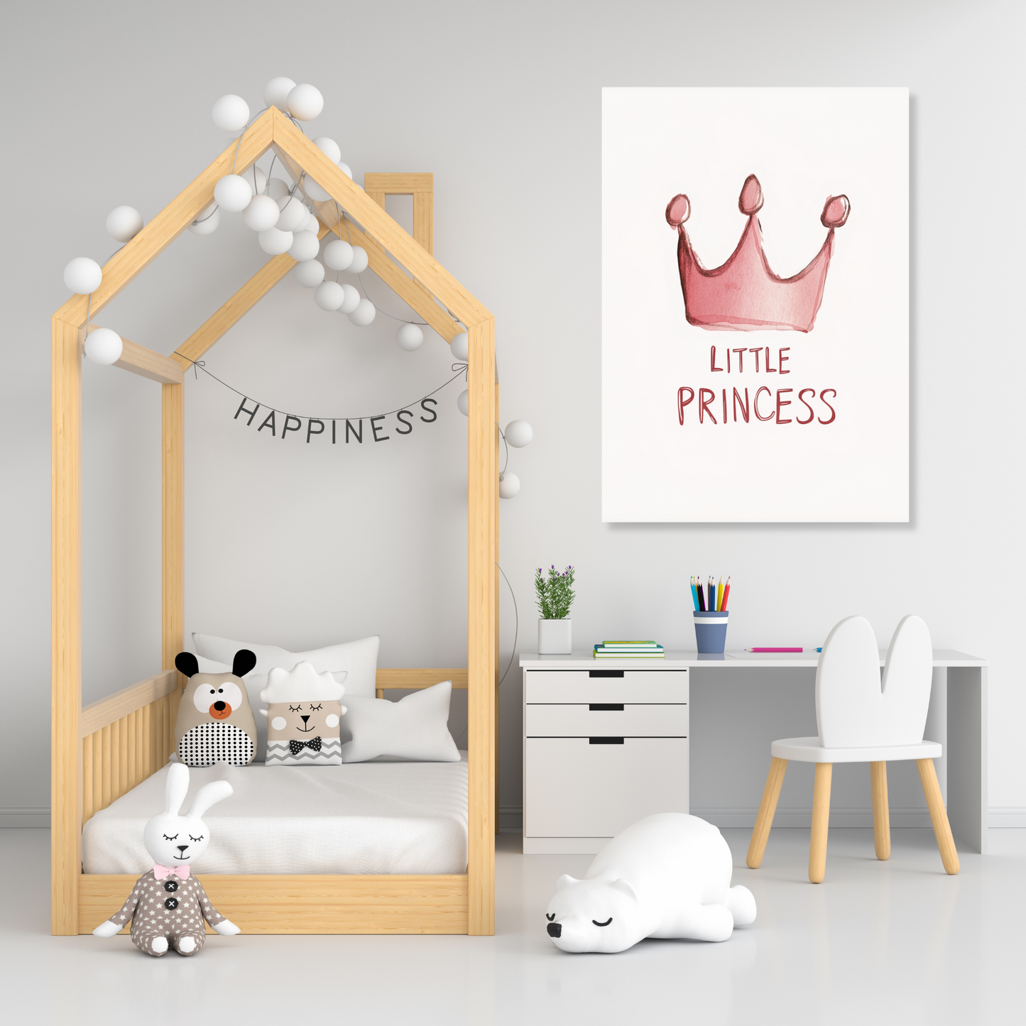 Little Princess Canvas Wall Art Print