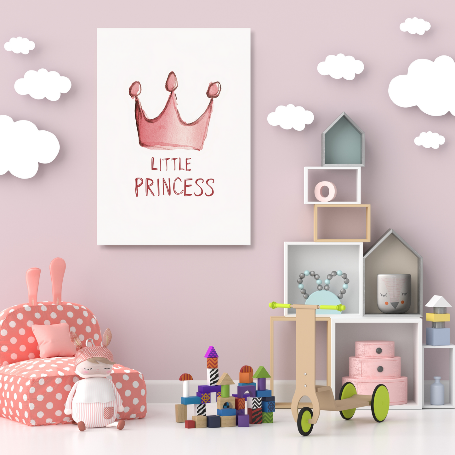 Little Princess Canvas Wall Art Print