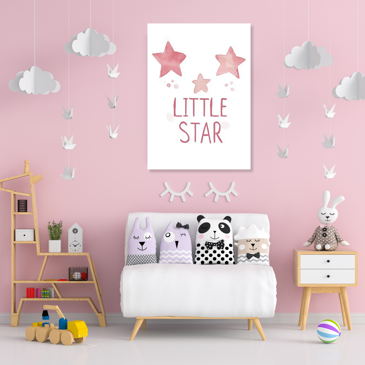 Little Star Canvas Wall Art Print