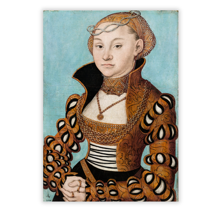 Lucas Cranach - Portrait of a Saxon Noblewoman Wall Art Canvas Print