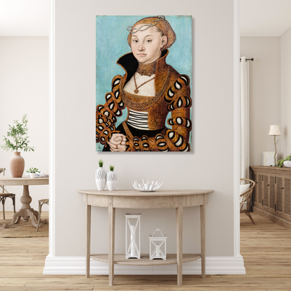 Lucas Cranach - Portrait of a Saxon Noblewoman Wall Art Canvas Print