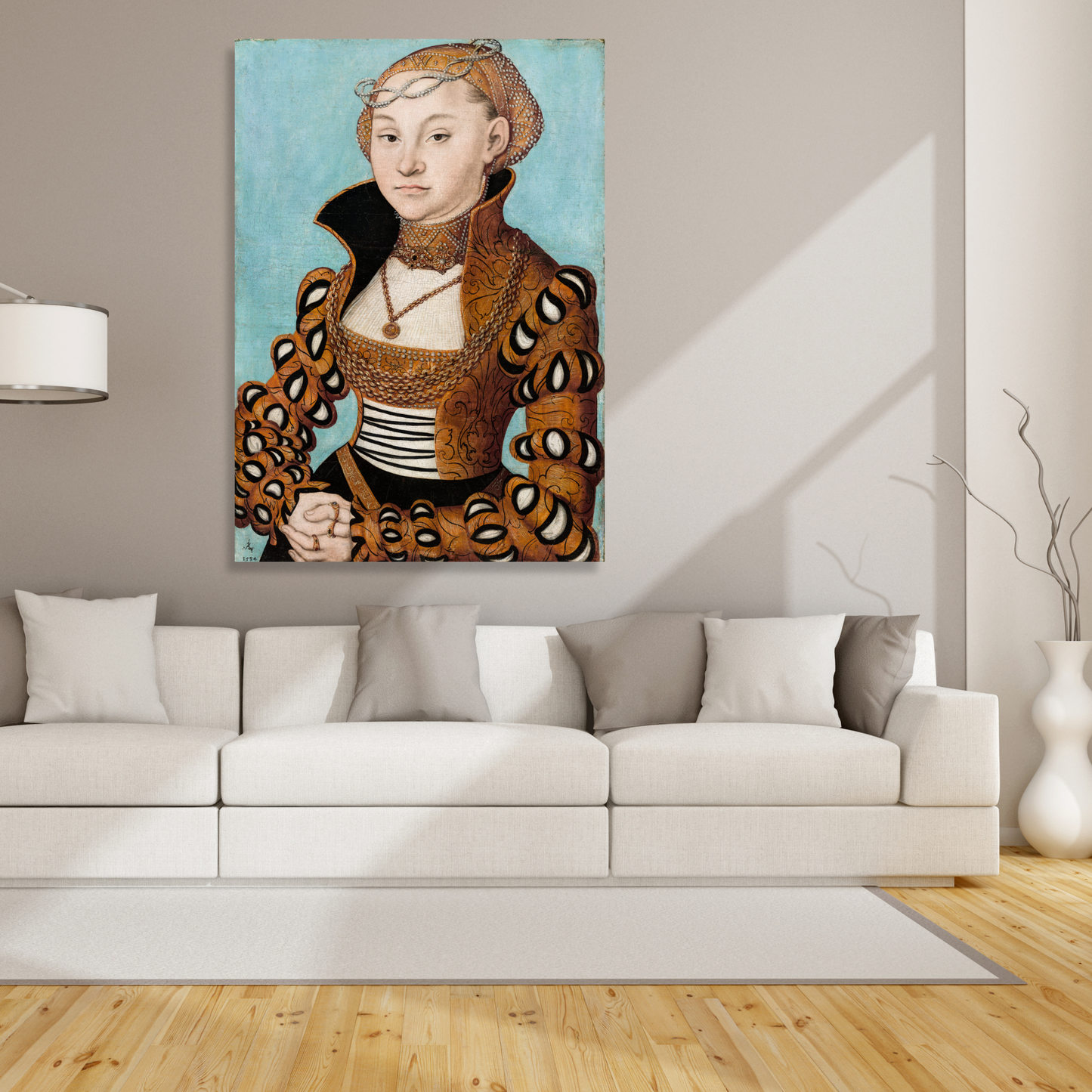 Lucas Cranach - Portrait of a Saxon Noblewoman Wall Art Canvas Print