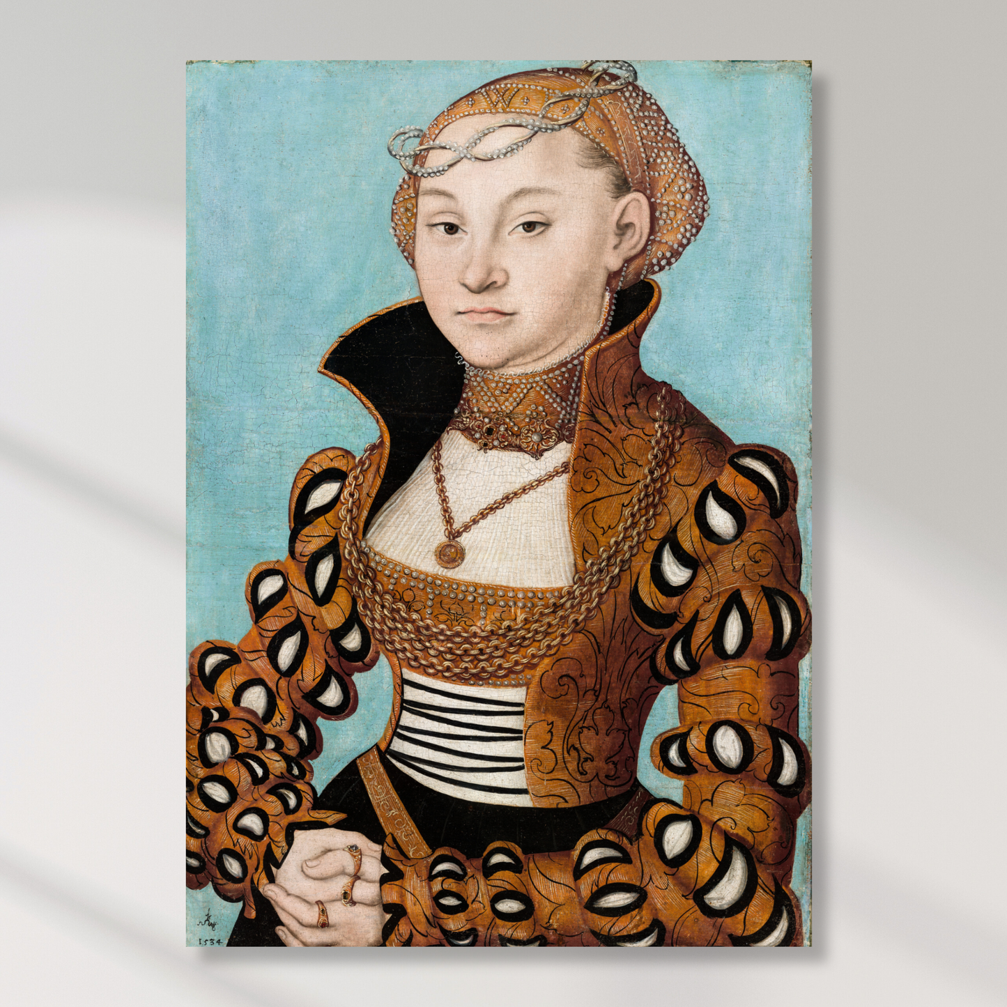 Lucas Cranach - Portrait of a Saxon Noblewoman Wall Art Canvas Print