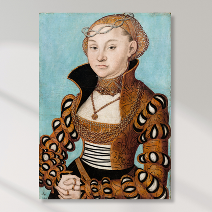 Lucas Cranach - Portrait of a Saxon Noblewoman Wall Art Canvas Print
