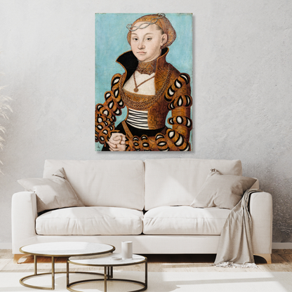 Lucas Cranach - Portrait of a Saxon Noblewoman Wall Art Canvas Print