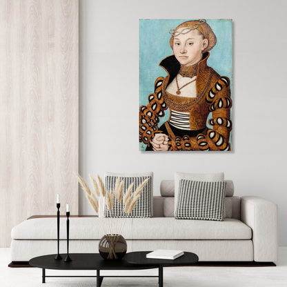 Lucas Cranach - Portrait of a Saxon Noblewoman Wall Art Canvas Print