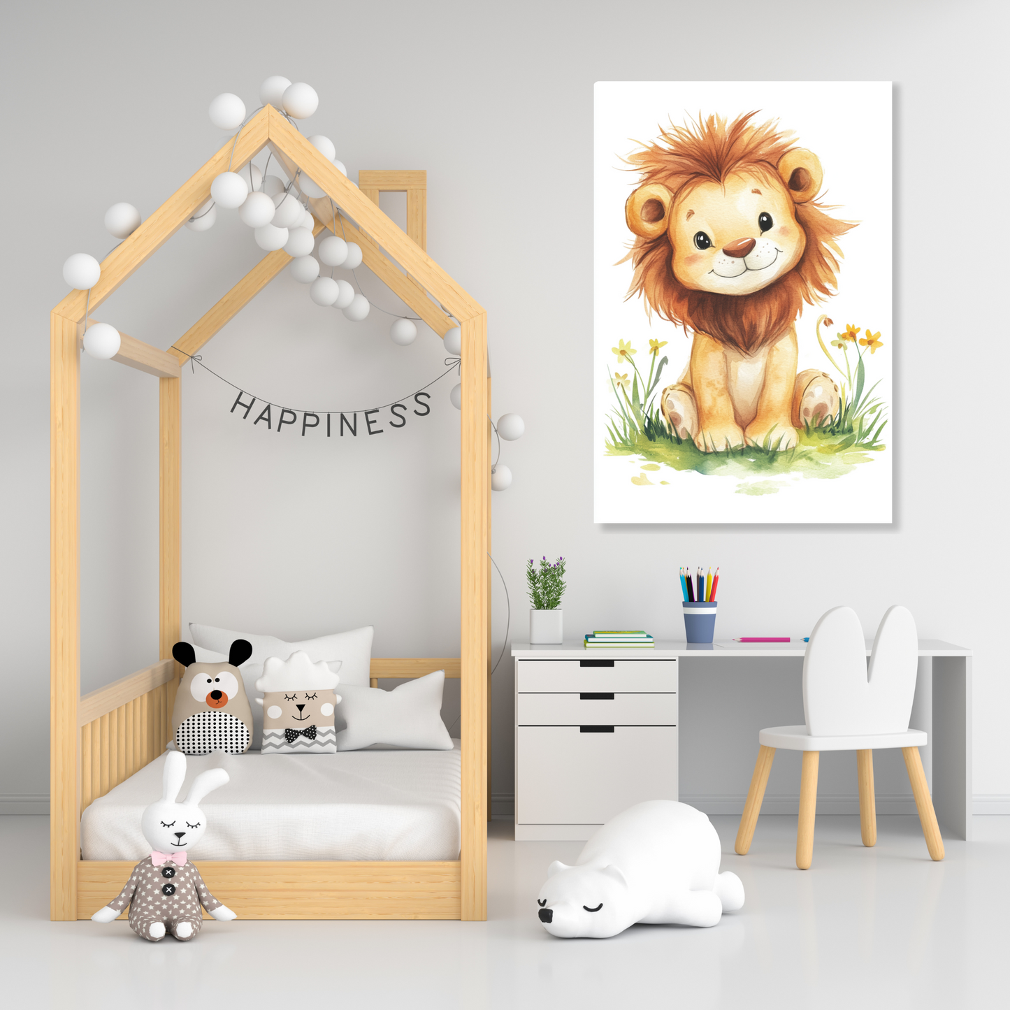 Lucius Lion Canvas Wall Art Print