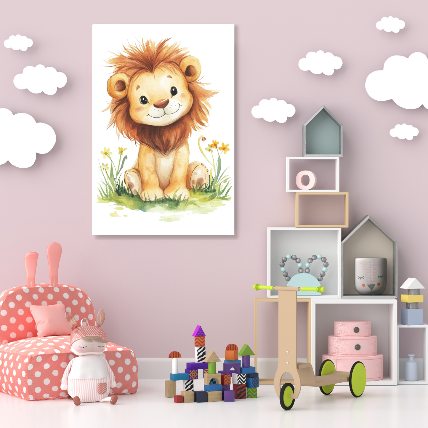 Lucius Lion Canvas Wall Art Print