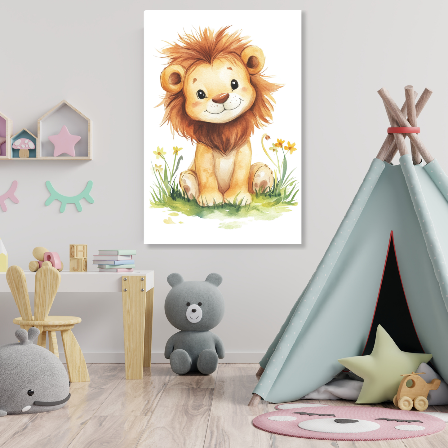 Lucius Lion Canvas Wall Art Print