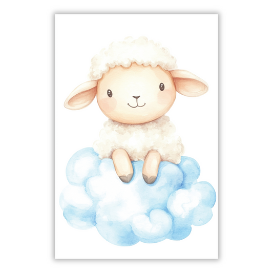 Lucy Sheep Canvas Wall Art Print