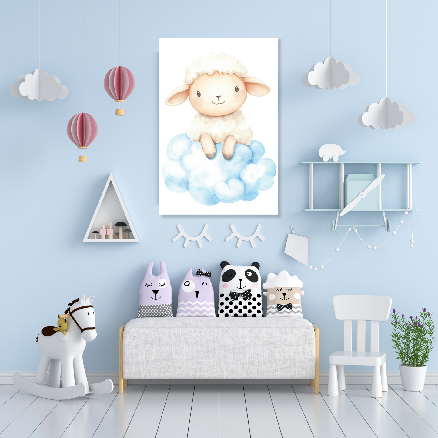 Lucy Sheep Canvas Wall Art Print