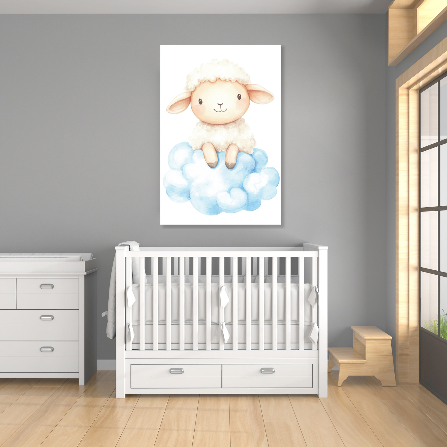 Lucy Sheep Canvas Wall Art Print